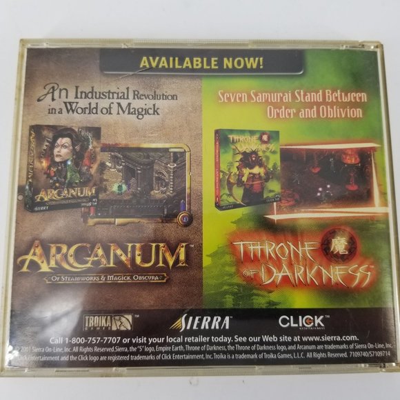 Empire Earth Windows PC CD Rom Game 2001 Strategy RTS Rick Goodman Conquest - Picture 2 of 5